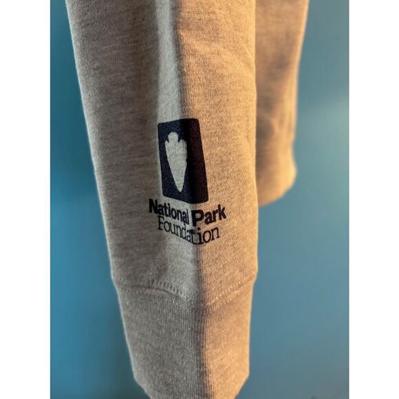 New Stance Yosemite Pullover Sweatshirt Gray Cotton Blend Unisex S - Picture 3 of 6